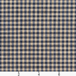 Image of D120 Indigo Gingham showing scale of fabric