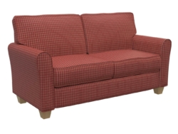 D122 Brick Checkerboard fabric upholstered on furniture scene