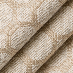 D1227 Cream Honeycomb Upholstery Fabric Closeup to show texture