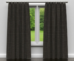 D124 Onyx Checkerboard drapery fabric on window treatments
