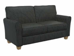 D124 Onyx Checkerboard fabric upholstered on furniture scene