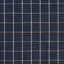 D127 Indigo Checkerboard upholstery and drapery fabric by the yard full size image