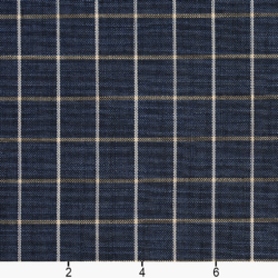 Image of D127 Indigo Checkerboard showing scale of fabric