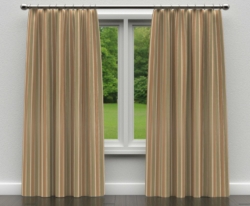D133 Juniper Stripe drapery fabric on window treatments