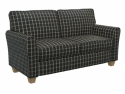 D138 Onyx Windowpane fabric upholstered on furniture scene