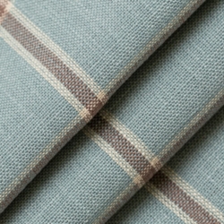 D139 Cornflower Windowpane Upholstery Fabric Closeup to show texture