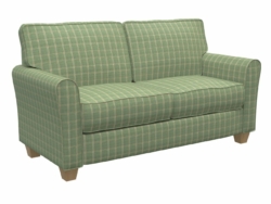D140 Juniper Windowpane fabric upholstered on furniture scene