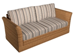 D1423 Desert Stripe fabric upholstered on furniture scene