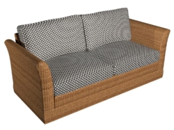 D1427 Onyx Inca fabric upholstered on furniture scene