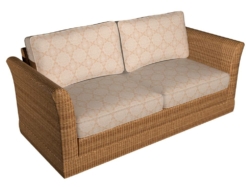 D1432 Sandstone Mandala fabric upholstered on furniture scene