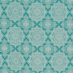D1434 Lagoon Mandala Outdoor upholstery fabric by the yard full size image