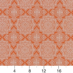 Image of D1435 Tangerine Mandala showing scale of fabric