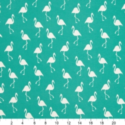 Image of D1436 Lagoon Flamingo showing scale of fabric