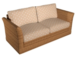 D1437 Ecru Flamingo fabric upholstered on furniture scene