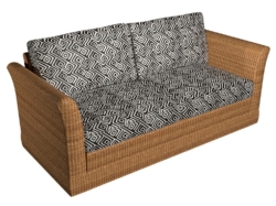 D1441 Onyx Labyrinth fabric upholstered on furniture scene