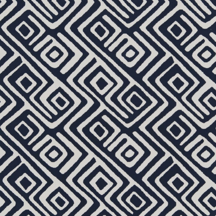 D1442 Nautical Labyrinth Outdoor upholstery fabric by the yard full size image