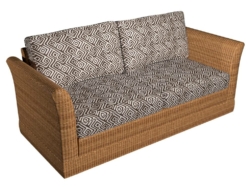 D1445 Coconut Labyrinth fabric upholstered on furniture scene