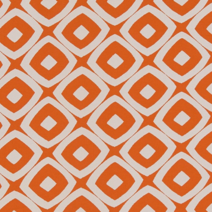 D1457 Tangerine Mayan Outdoor upholstery fabric by the yard full size image