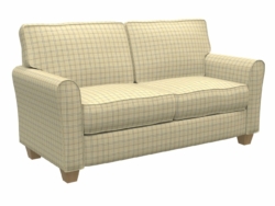 D149 Wheat Tartan fabric upholstered on furniture scene