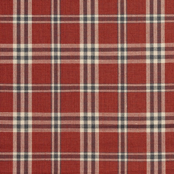D150 Brick Tartan upholstery and drapery fabric by the yard full size image