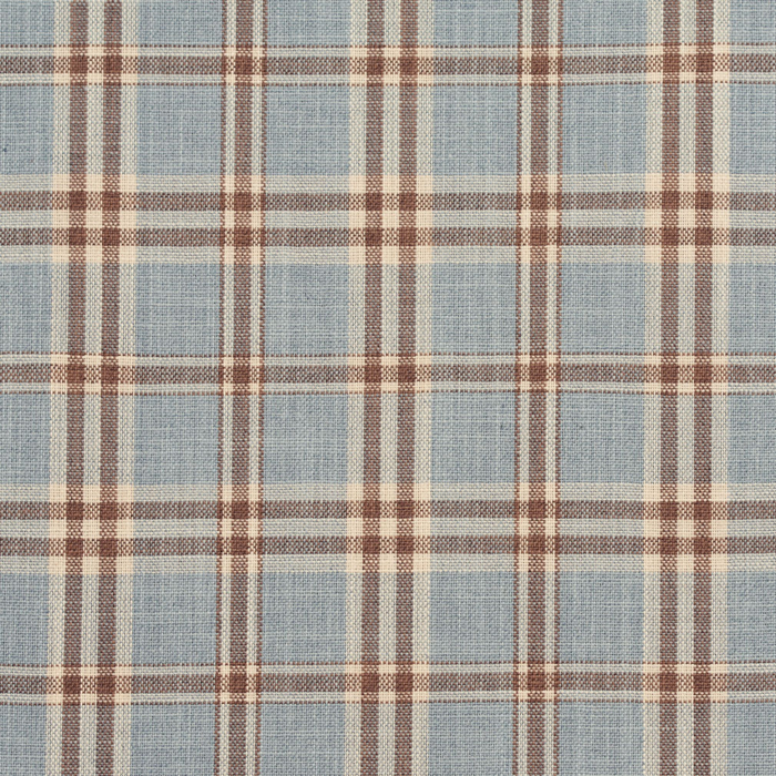 D153 Cornflower Tartan upholstery fabric by the yard full size image