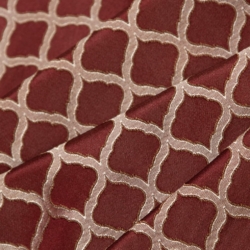 D1531 Merlot Ogee Upholstery Fabric Closeup to show texture