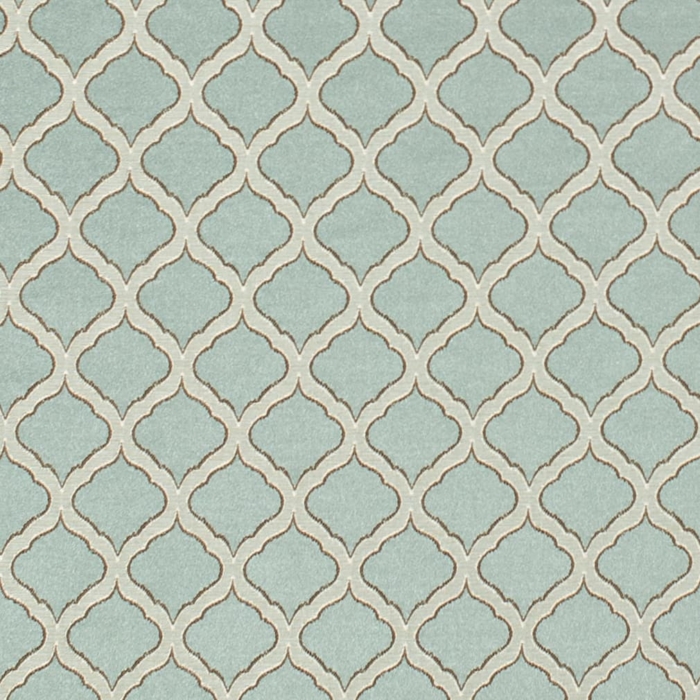D1533 Seaglass Ogee upholstery and drapery fabric by the yard full size image