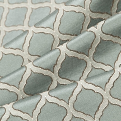 D1533 Seaglass Ogee Upholstery Fabric Closeup to show texture