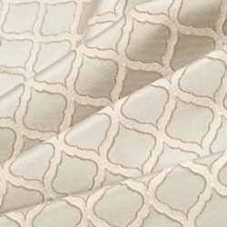 D1535 Parchment Ogee Upholstery Fabric Closeup to show texture