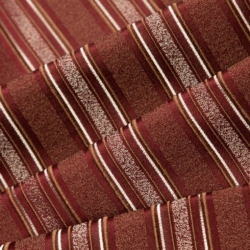 D1539 Merlot Stripe Upholstery Fabric Closeup to show texture