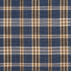D155 Indigo Tartan upholstery and drapery fabric by the yard full size image