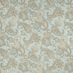 D1557 Seaglass Paisley upholstery and drapery fabric by the yard full size image