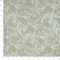 Image of D1557 Seaglass Paisley showing scale of fabric