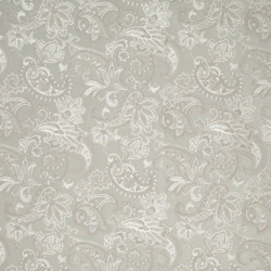 D1558 Pewter Paisley upholstery and drapery fabric by the yard full size image