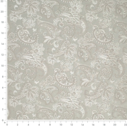 Image of D1558 Pewter Paisley showing scale of fabric