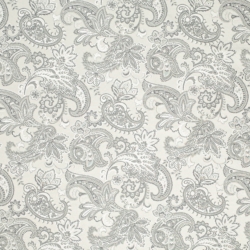 D1561 Platinum Paisley upholstery and drapery fabric by the yard full size image