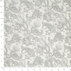 Image of D1561 Platinum Paisley showing scale of fabric