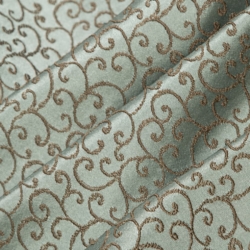 D1565 Seaglass Vine Upholstery Fabric Closeup to show texture