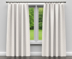 D160 Moonstone drapery fabric on window treatments