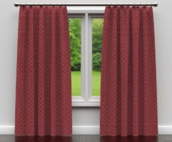 D162 Merlot drapery fabric on window treatments