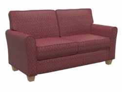 D162 Merlot fabric upholstered on furniture scene