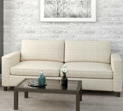 D1629 Taupe fabric upholstered on furniture scene