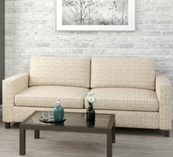 D1631 Ecru fabric upholstered on furniture scene
