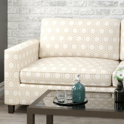 D1635 Sand Dollar fabric upholstered on furniture scene