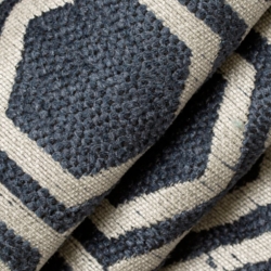 D1636 Indigo Upholstery Fabric Closeup to show texture