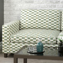 D1639 Lagoon fabric upholstered on furniture scene