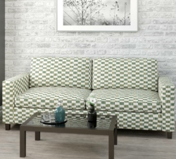 D1639 Lagoon fabric upholstered on furniture scene