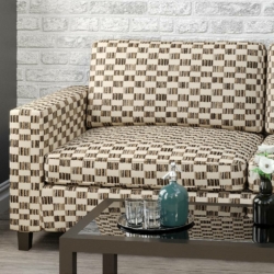 D1640 Driftwood fabric upholstered on furniture scene