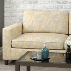 D1643 Goldenrod fabric upholstered on furniture scene