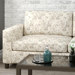 D1645 Oxford fabric upholstered on furniture scene